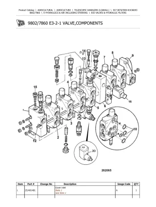 JCB 537 Telescopic Handlers (Loadall) Parts Catalogue Manual (Serial Number 00767000-01036593)