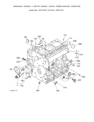 Kubota B2050D-F Tractor Parts Catalogue Manual (Publishing ID BKIDK5048)