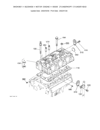 Kubota B2230HDB Tractor Parts Catalogue Manual (Publishing ID BKIDK0601)