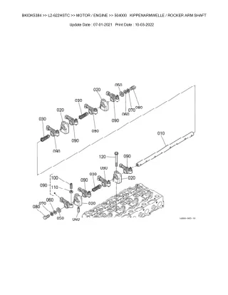 Kubota L2-622HSTC Tractor Parts Catalogue Manual (Publishing ID BKIDK5384)