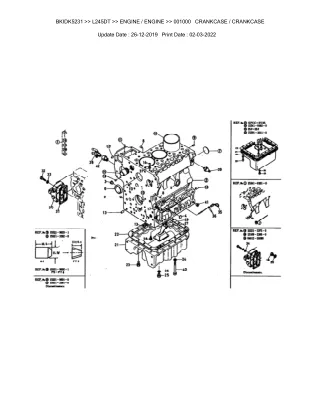 Kubota L245DT Tractor Parts Catalogue Manual (Publishing ID BKIDK5231)