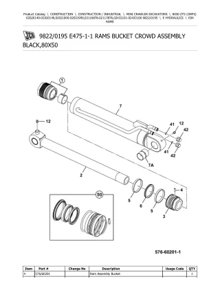 JCB 8030 ZTS (ORFS) Mini Crawler Excavator Parts Catalogue Manual (Serial Number 02432101-02433100)