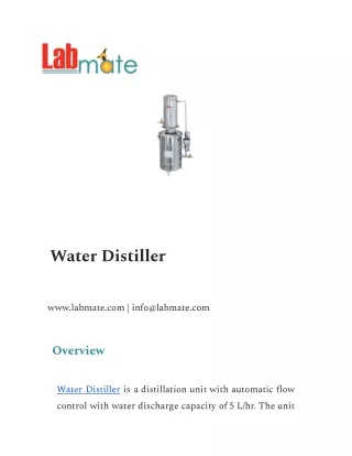 Water Distiller LDDW-A101