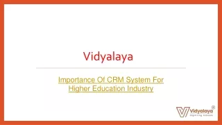 Importance Of CRM System For Higher Education Industry