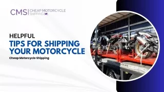 Helpful Tips for Shipping Your Motorcycle - Cheap Motorcycle Shipping