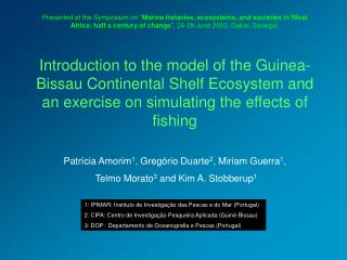 Introduction to the model of the Guinea-Bissau Continental Shelf Ecosystem and an exercise on simulating the effects of