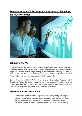 Demystifying QXEFV-Beyond Buzzwords, Unveiling Its True Potential