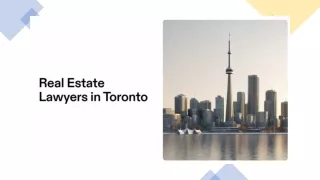 Real Estate Lawyers in Toronto