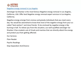 Negative energy removal in Los Angeles