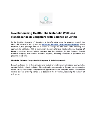 Revolutionizing Health_ The Metabolic Wellness Renaissance in Bangalore with Science of Living (1)