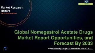 Nomegestrol Acetate Drugs Market to move forward at a double-digit CAGR by 2033