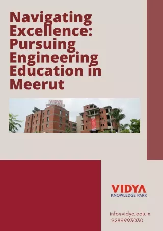 Navigating Excellence Pursuing Engineering Education in Meerut