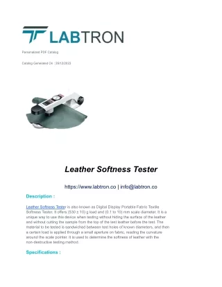 Leather Softness Tester