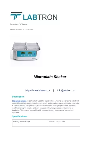 Microplate Shaker