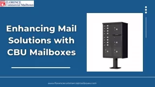 CBU Mailboxes - Secure and Convenient Mail Solutions