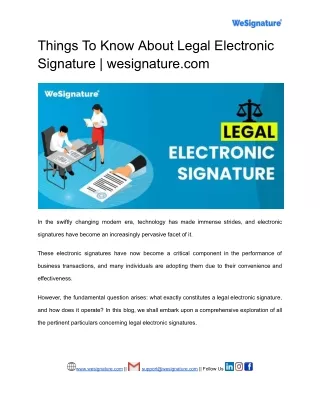 all information regarding legal electronic signatures | wesignature.com