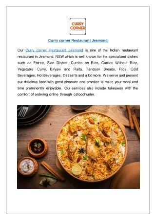 Extra 5% offer at Curry Corner Restaurant Jesmond - Order Now