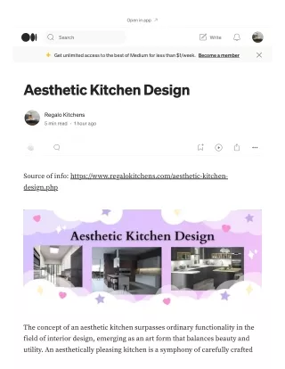 Aesthetic Kitchen Design