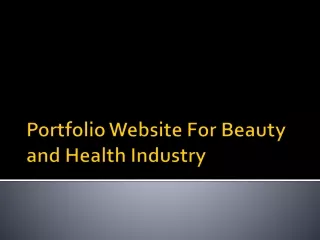 Portfolio Website For Beauty and Health Industry
