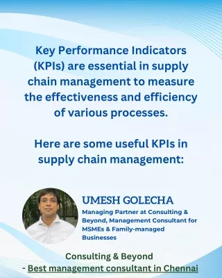 Key Performance Indicators (KPIs) are essential in supply chain management  (2)