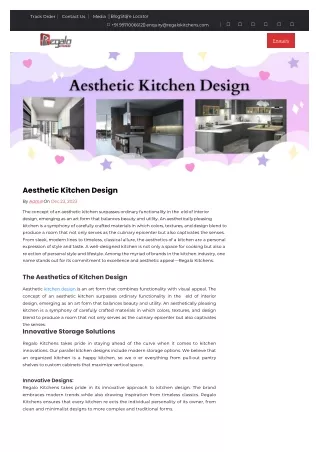 Aesthetic Kitchen Design