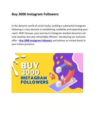 Buy 3000 Instagram Followers