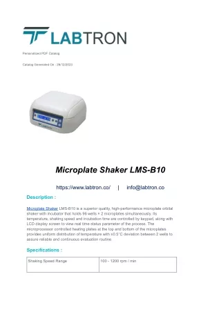 Microplate Shaker LMS-B10
