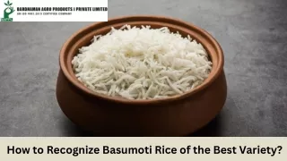 How to Recognize Basumoti Rice of the Best Variety