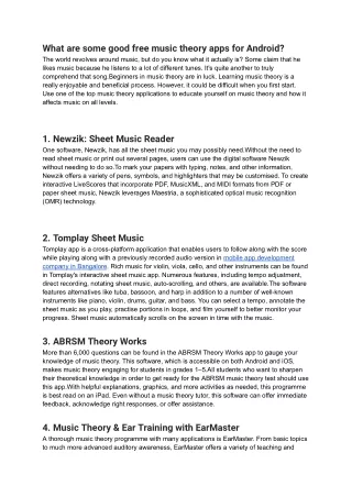 What are some good free music theory apps for Android_