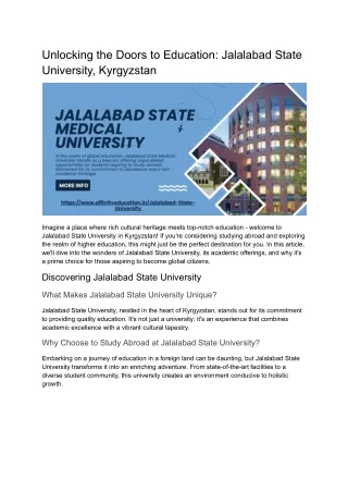 Unlocking the Doors to Education_ Jalalabad State University, Kyrgyzstan