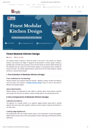 Finest Modular Kitchen Design