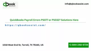 QuickBooks Payroll Errors PS077 or PS032 Solutions Here