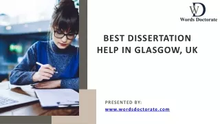 Best Dissertation Help in Glasgow, UK