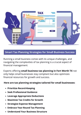 Smart Tax Planning Strategies for Small Business Success