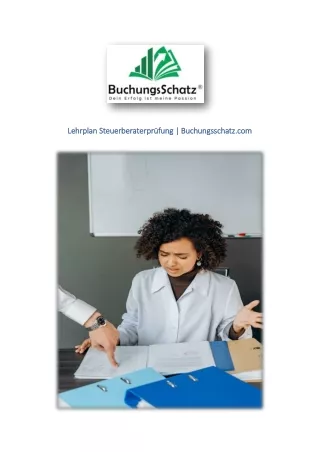 Lehrplan Steuerberaterprüfung | Buchungsschatz.com