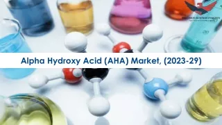 Alpha Hydroxy Acid (AHA) Market Research Insights 2022-29