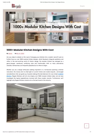 1000  Modular Kitchen Designs With Cost