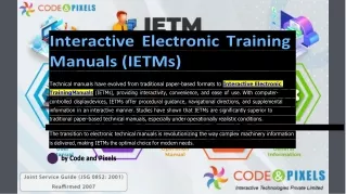 Interactive Electronic Training Manuals IETMs  Code and Pixels