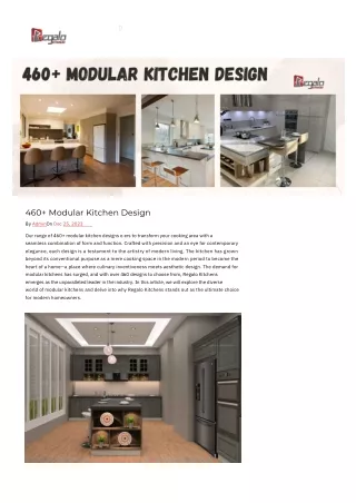 460  Modular Kitchen Design