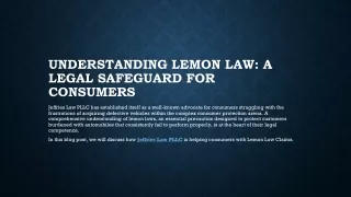 Understanding Lemon Law A Legal Safeguard for Consumers