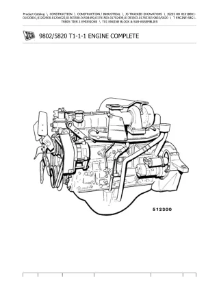 JCB JS235 HD TRACKED EXCAVATOR Parts Catalogue Manual (Serial Number 01202500-01204022)