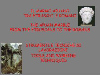 IL MARMO APUANO TRA ETRUSCHI E ROMANI THE APUAN MARBLE FROM THE ETRUSCANS TO THE ROMANS