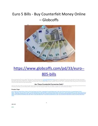 Euro 5 Bills
