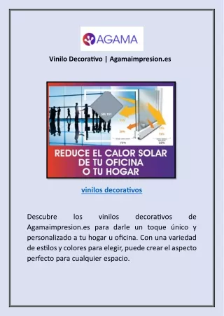 Vinilo Decorativo | Agamaimpresion.es