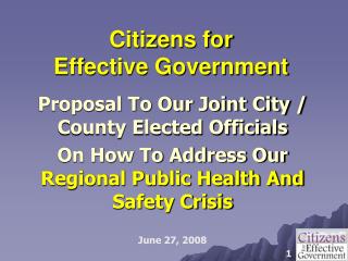 Citizens for Effective Government
