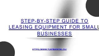 Step-by-Step Guide to Leasing Equipment for Small Businesses