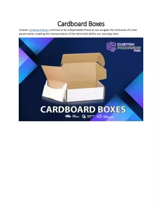 Cardboard Boxes