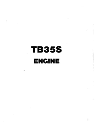 Takeuchi TB35S Compact Excavator (Engine) Parts Catalogue Manual