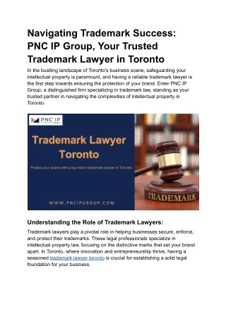 Toronto Trademarks Unveiled: Your Legal Shield in Brand Defense