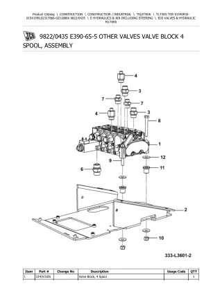 JCB TLT30G TCR Teletruk Parts Catalogue Manual (Serial Number 01540935-01541999)